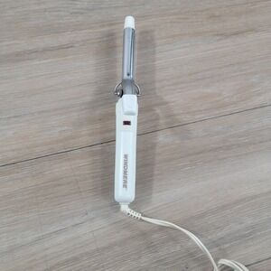 Windmere Small Barrel Curling Iron White Silver Model C6-I-SC Travel Size